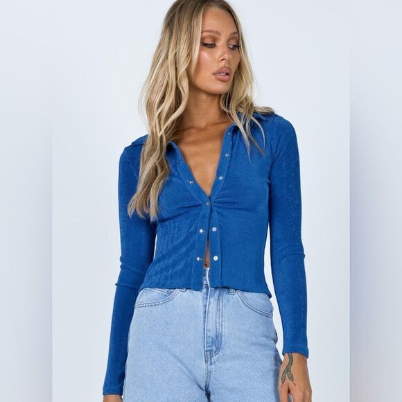 Princess Poly Elody Long Sleeve Button Front Top - Picture 2 of 8